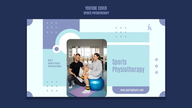 Modello di fisioterapia sportiva design piatto