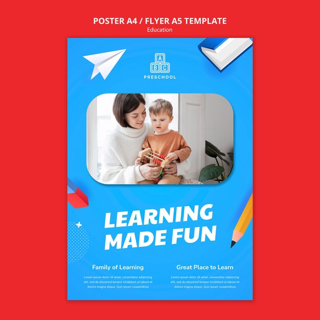Modello di formazione poster realistico