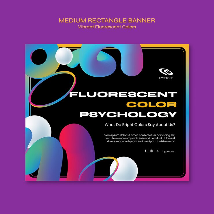 PSD gratuito modello di forme colorate fluorescenti vibranti
