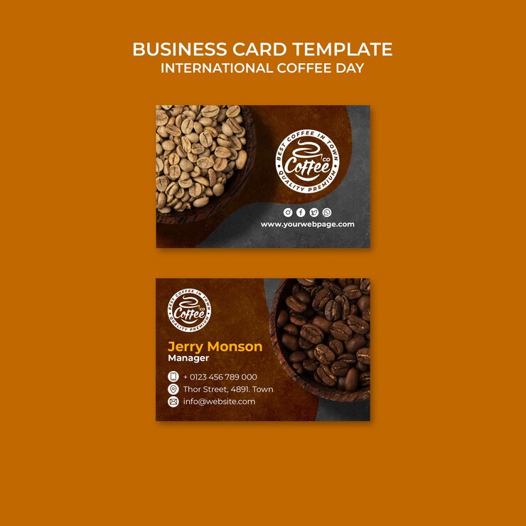 PSD gratuito modello di giornata internazionale del caffè dal design piatto