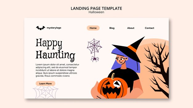 Modello di halloween felice design piatto