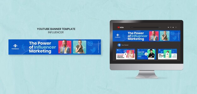 Modello di influencer dal design piatto