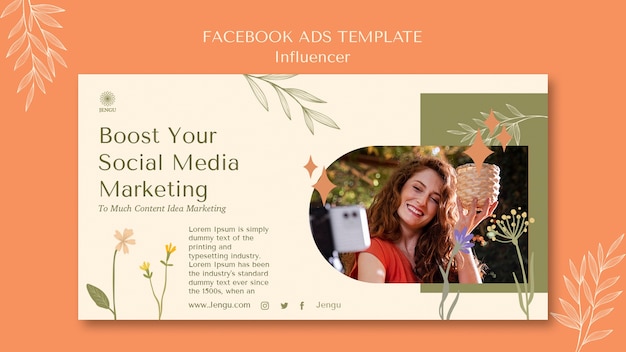 Modello di influencer dal design piatto