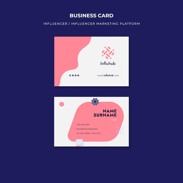 Modello di influencer dal design piatto