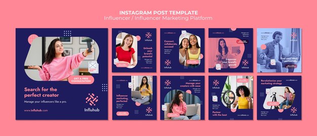 Modello di influencer dal design piatto
