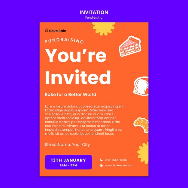Modello di invito all'evento di raccolta fondi