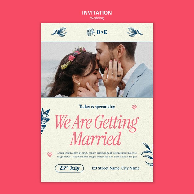 Modello di invito alla celebrazione del matrimonio