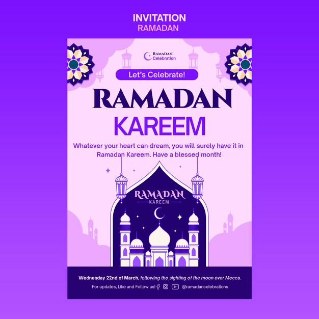 Modello di invito alla celebrazione del Ramadan