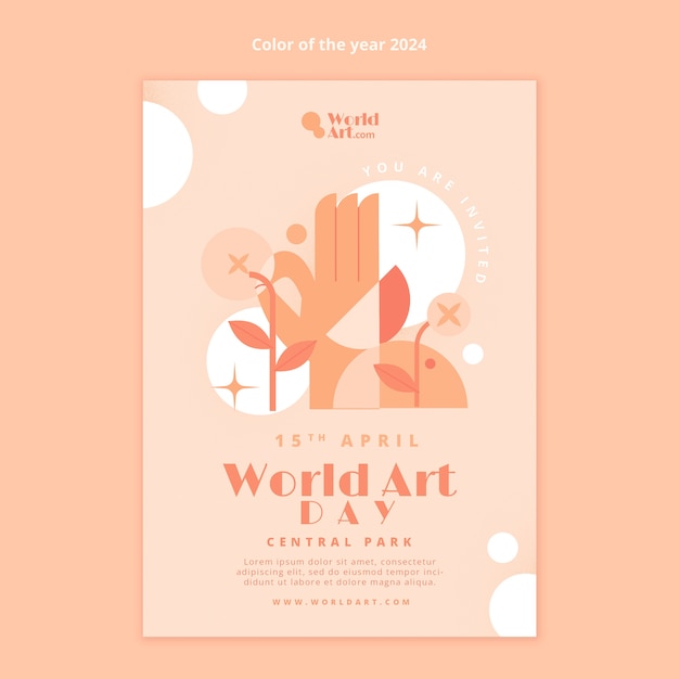 Modello di invito per la celebrazione della Giornata Mondiale dell'Arte