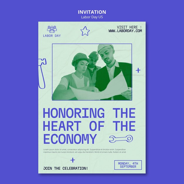 Modello di invito per noi festa del lavoro