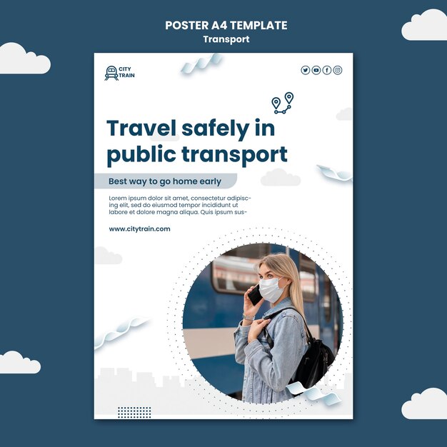Modello di manifesto del trasporto pubblico