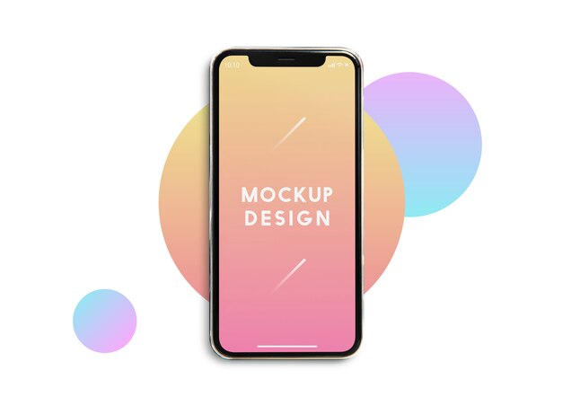 Modello di mockup dello schermo del telefono cellulare premium