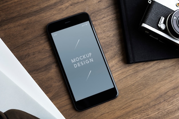 Modello di mockup dello schermo del telefono cellulare premium