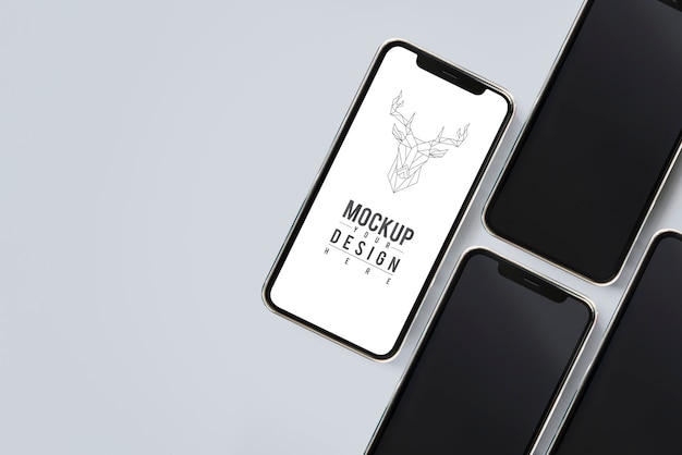 Modello di mockup dello schermo del telefono cellulare premium