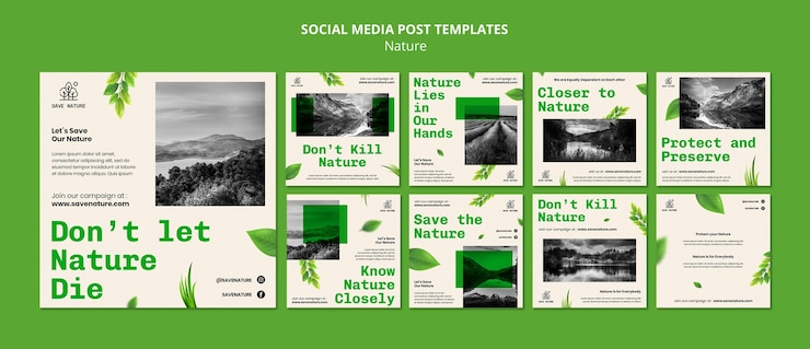 PSD gratuito modello di natura design piatto