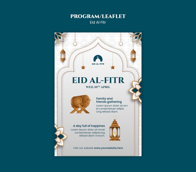 Modello di opuscolo per la celebrazione dell'Eid al-Fitr