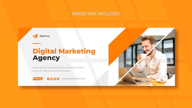 Modello di pagina di copertina di Facebook per il marketing digitale