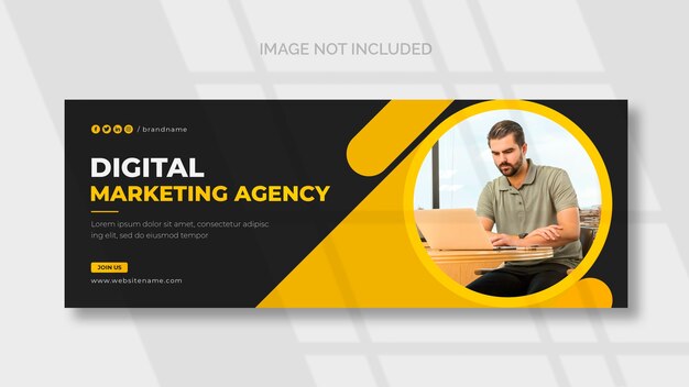 Modello di pagina di copertina di Facebook per il marketing digitale