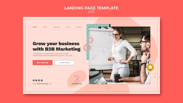 Modello di pagina di destinazione business to business