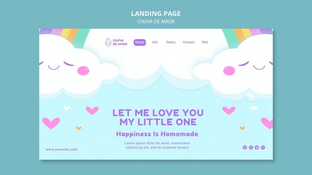 Modello di pagina di destinazione Chuva de amor