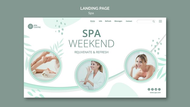 Modello di pagina di destinazione del concetto di spa