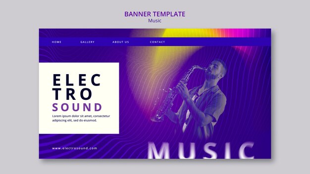 Modello di pagina di destinazione del festival musicale