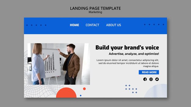 Modello di pagina di destinazione del marketing aziendale