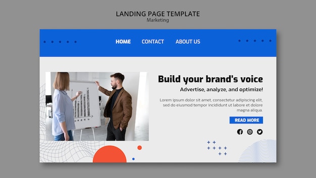 Modello di pagina di destinazione del marketing aziendale