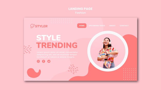 Modello di pagina di destinazione dell'annuncio di moda