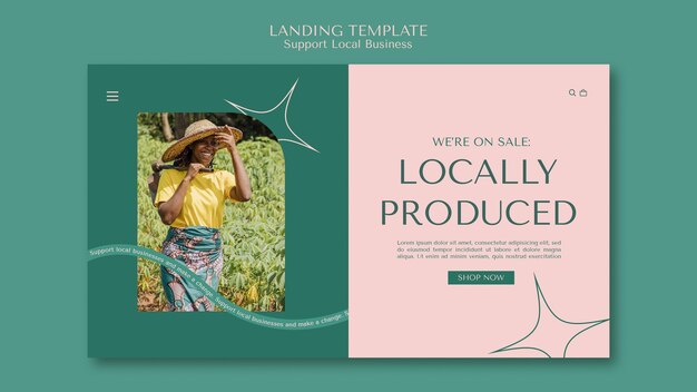 Modello di pagina di destinazione dell'attività locale
