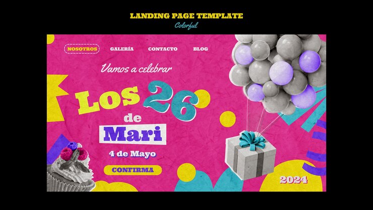 PSD gratuito modello di pagina di destinazione dell'intrattenimento per feste