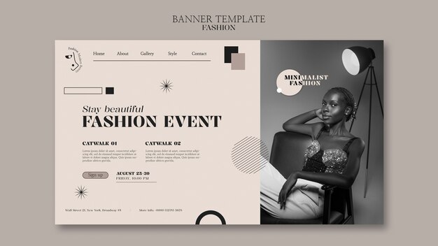 Modello di pagina di destinazione della collezione di moda.