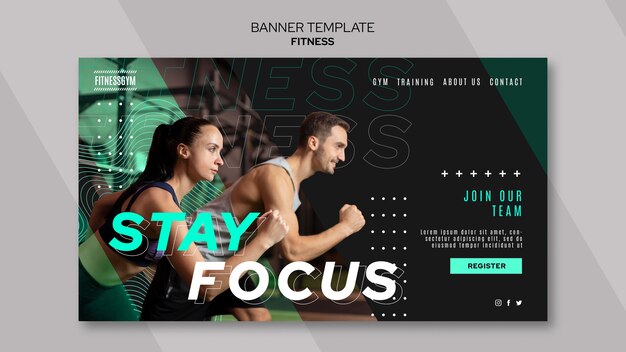 Modello di pagina di destinazione delle lezioni di fitness
