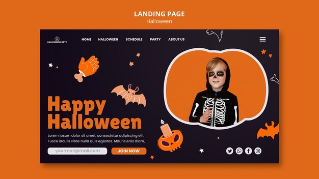Modello di pagina di destinazione di Halloween