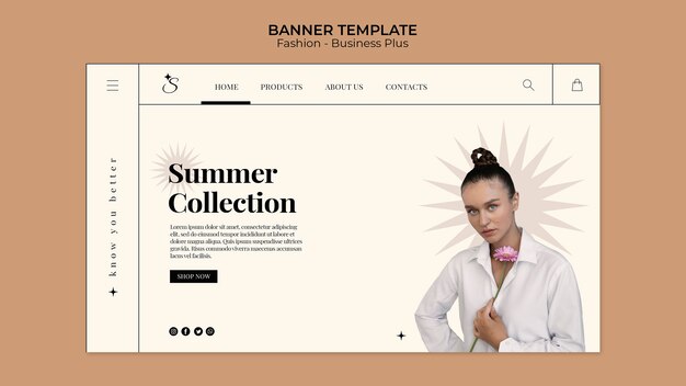 Modello di pagina di destinazione in vendita moda