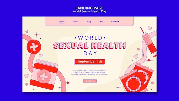 Modello di pagina di destinazione per la giornata mondiale della salute sessuale
