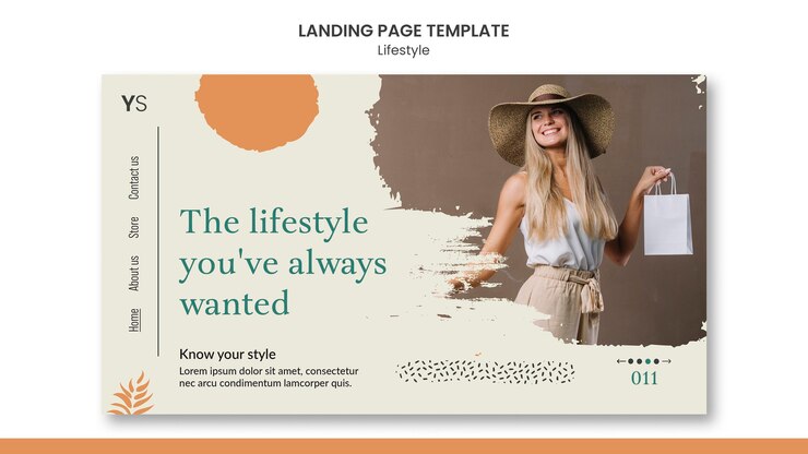 PSD gratuito modello di pagina di destinazione per lo stile di vita personale