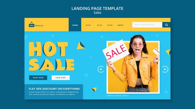 Modello di pagina di destinazione per vendite a prezzo elevato