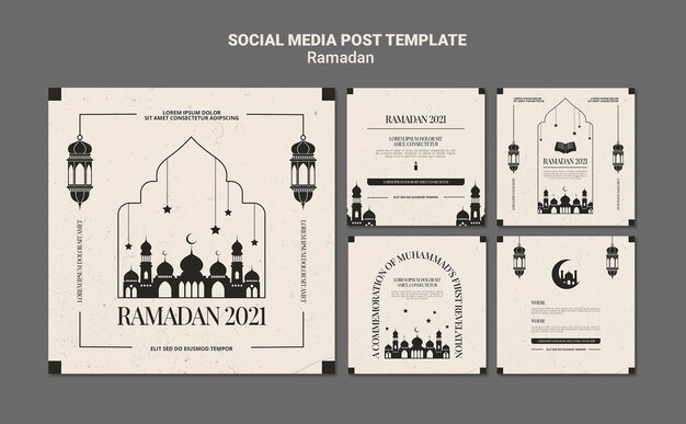 Modello di post di instagram per eventi di Ramadan