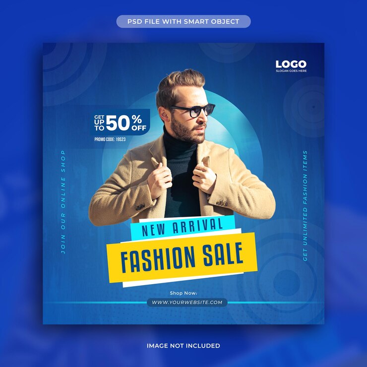 PSD gratuito modello di post di instagram social media vendita di moda