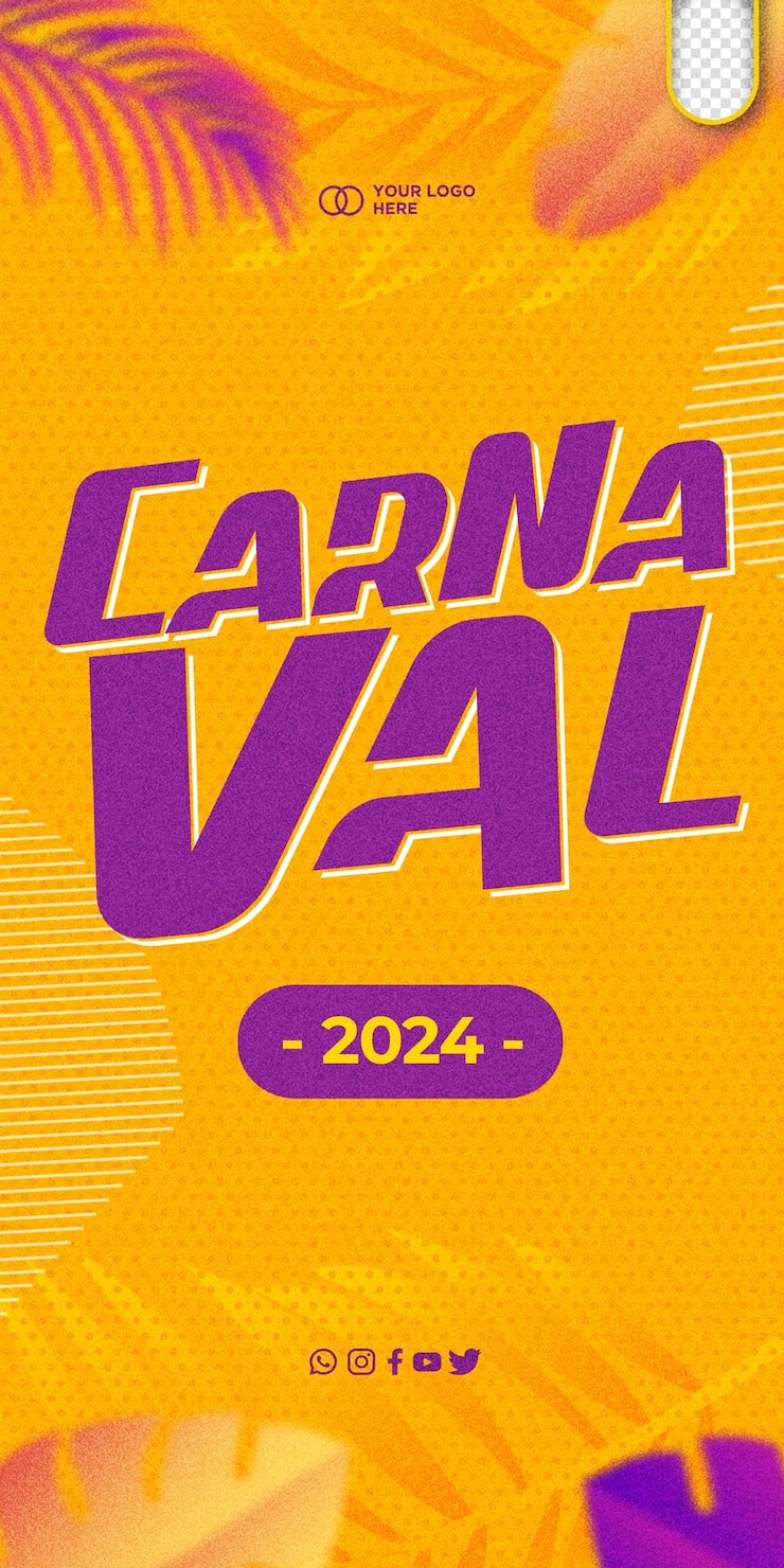 PSD gratuito modello di post di marketing sui social media carnevale in brasile carnevale no brasile
