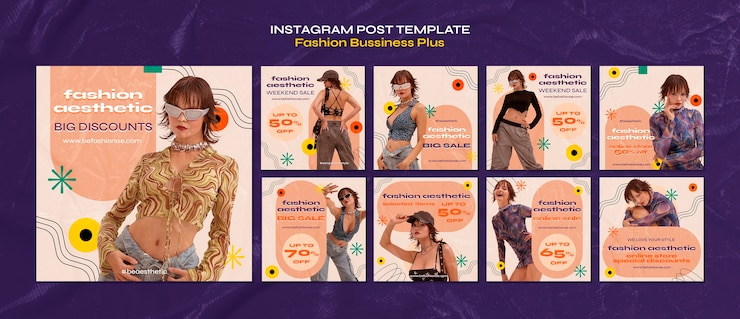 PSD gratuito modello di post di moda estetica instagram