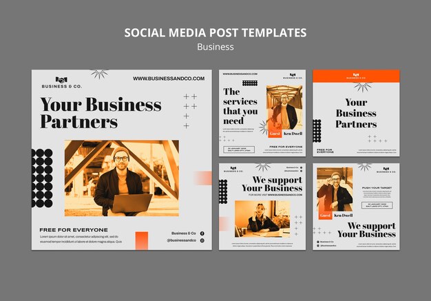 Modello di post di strategia aziendale su Instagram