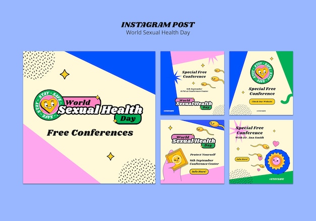 Modello di post instagram della giornata mondiale della salute sessuale