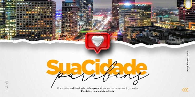 PSD gratuito modello di post psd gratuito per il design dei social media per l'anniversario della città
