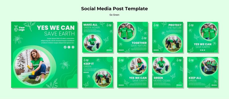 PSD gratuito modello di posta ambientale social media