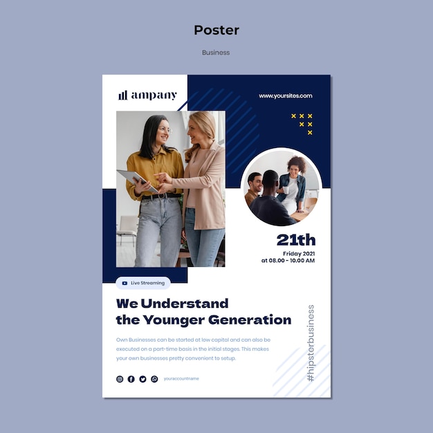Modello di poster aziendale