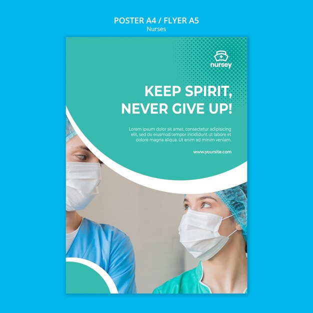 Modello di poster concetto sanitario