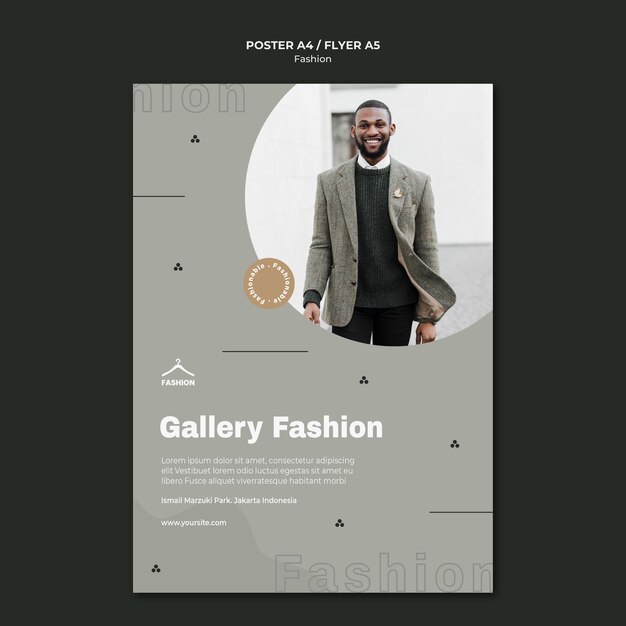 Modello di poster del negozio di moda