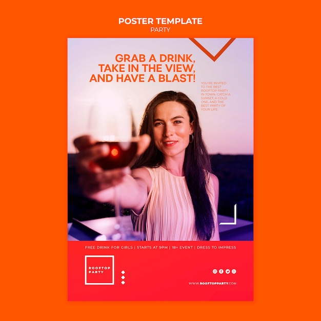 Modello di poster del partito